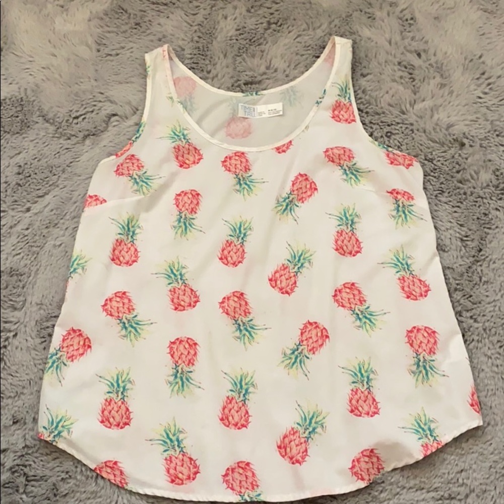 Silky pineapple tank top